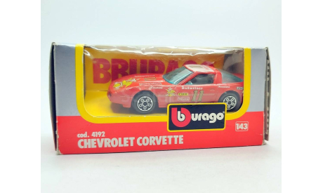 Chevrolet Corvette (красный) Шевроле Bburago  Б.11771, масштабная модель, scale43