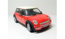1:24 Mini Cooper (красный/белый) Мини Купер Cararama  Б.5606, масштабная модель, Bauer/Cararama/Hongwell, scale24