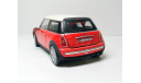 1:24 Mini Cooper (красный/белый) Мини Купер Cararama  Б.5606, масштабная модель, Bauer/Cararama/Hongwell, scale24