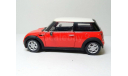 1:24 Mini Cooper (красный/белый) Мини Купер Cararama  Б.5606, масштабная модель, Bauer/Cararama/Hongwell, scale24