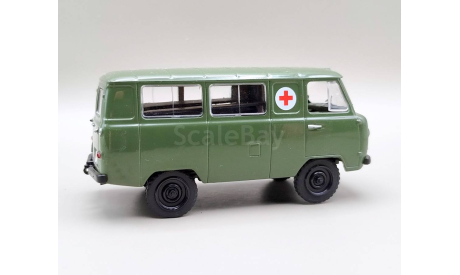 УАЗ-450А медпомощь (т.зелёный) DeAgostini  М.0190, масштабная модель, scale43