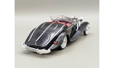 Mercedes-Benz 540K W29 Special Roadster 1936 (чёрный) Мерседес Amercom М.0225, масштабная модель, scale43