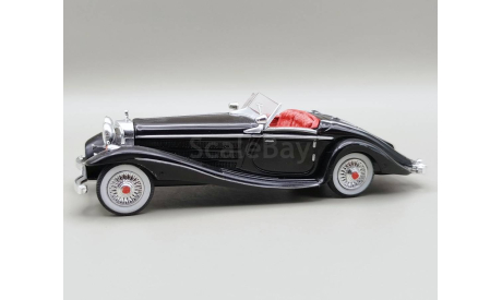 Mercedes-Benz 540K W29 Special Roadster 1936 (чёрный) Мерседес Amercom М.0225, масштабная модель, scale43