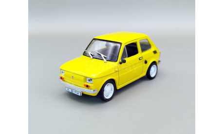 Fiat 126P (жёлтый) Фиат DeAgostini  М.0345, масштабная модель, scale43