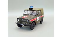 УАЗ-469 ВАИ военная автоинспекция (т.зелёный) DeAgostini М.0365, масштабная модель, scale43