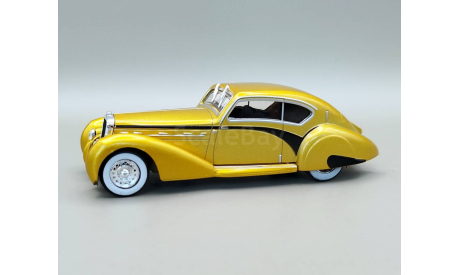 Delage D8 120 1937 (золотой) Деладж Amercom  М.0388, масштабная модель, scale43