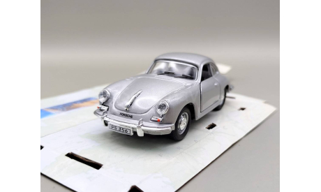Porsche 356B Coupe (серебристый) Порше Cararama М.0497, масштабная модель, Bauer/Cararama/Hongwell, scale43