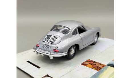 Porsche 356B Coupe (серебристый) Порше Cararama М.0497, масштабная модель, Bauer/Cararama/Hongwell, scale43