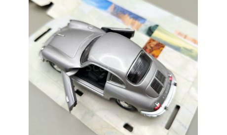 Porsche 356B Coupe (серебристый) Порше Cararama М.0497, масштабная модель, Bauer/Cararama/Hongwell, scale43