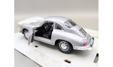 Porsche 356B Coupe (серебристый) Порше Cararama М.0497, масштабная модель, Bauer/Cararama/Hongwell, scale43