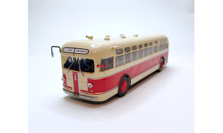 Автобус ЗИС-154 (бежевый/красный) Hachette М.0566, масштабная модель, scale43, Leyland