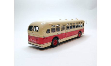 Автобус ЗИС-154 (бежевый/красный) Hachette М.0566, масштабная модель, scale43, Leyland