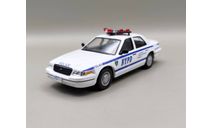 Ford Crown Victoria 1998 полиция Нью-Йорка, США (белый) DeAgostini  М.0590, масштабная модель, scale43