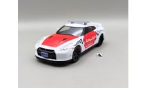 Nissan GT-R полиция Абу-Даби, ОАЭ (красный/белый) DeAgostini  М.0596, масштабная модель, scale43