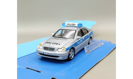 Mercedes-Benz C320 C-Class W203 Polizei полиция Германии (серебристый) Мерседес Cararama  М.0620, масштабная модель, Bauer/Cararama/Hongwell, scale43