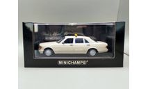 Mercedes-Benz 500 SE 1979 Taxi (бежевый) Minichamps М.0646, масштабная модель, scale43