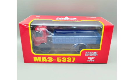 МАЗ-5337 бортовой 1987-1994 (красный/синий) Наш Автопром  М.0662, масштабная модель, scale43