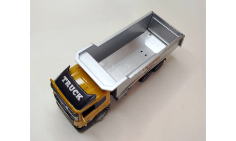 Scania / Скания самосвал (жёлтый/серебристый) Игрушка Daffi М.0703, масштабная модель, Технопарк, scale43