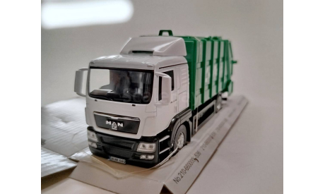 MAN TGS мусоровоз (белый/зелёный) МАН Rik & Rok М.0706, масштабная модель, Autotime Collection, scale43
