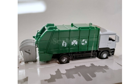 MAN TGS мусоровоз (белый/зелёный) МАН Rik & Rok М.0706, масштабная модель, Autotime Collection, scale43