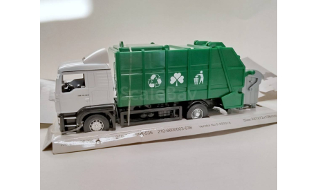 MAN TGS мусоровоз (белый/зелёный) МАН Rik & Rok М.0706, масштабная модель, Autotime Collection, scale43