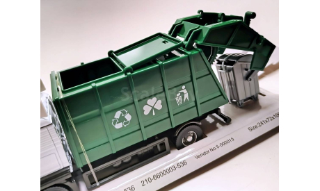 MAN TGS мусоровоз (белый/зелёный) МАН Rik & Rok М.0706, масштабная модель, Autotime Collection, scale43