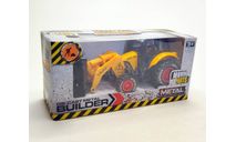Трактор JCB вилочный погрузцик (жёлтый/белый) Игрушка М.0711, масштабная модель трактора, scale50
