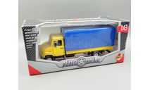 ЗИЛ-5301 Бычок бортовой с тентом (жёлтый/синий) Cararama М.0730, масштабная модель, Bauer/Cararama/Hongwell, scale43