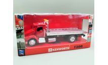 Kenworth T300 эвакуатор (красный/серебристый) Кенворт New Ray М.0737, масштабная модель трактора, New-Ray Toys, scale43