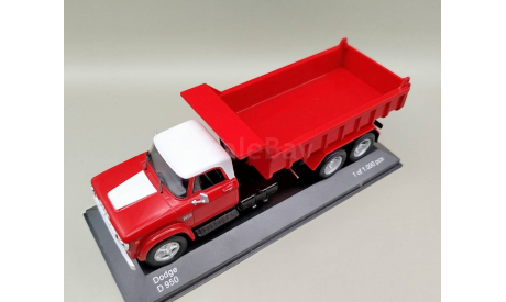 Dodge D 950 6х4 1974 самосвал (красный/белый) Додж White Box М.0743, масштабная модель, WhiteBox, scale43