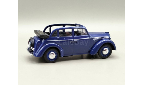 Москвич-400-420А ГРЗ (тёмно-синий) DeAgostini М.0784, масштабная модель, scale43