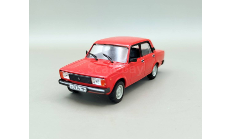 ВАЗ-2105 ’Жигули’ ГРЗ (красный) DeAgostini М.0826, масштабная модель, scale43