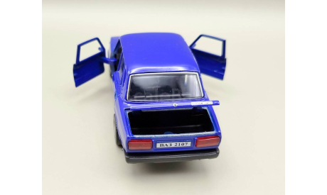 ВАЗ-2107 ’Жигули’ (ярко-синий) Игрушка Технопарк М.0852, масштабная модель, scale0