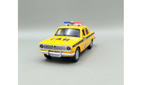 Горький-2401 ГАИ Милиция СССР (жёлтый) Игрушка Технопарк М.0862, масштабная модель, ГАЗ, scale0