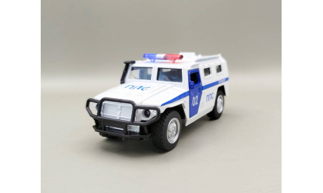 Горький-2330 ’Тигр’ полиция ППС (белый/синий) Игрушка Автопарк М.0887, масштабная модель, ГАЗ, scale43