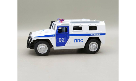 Горький-2330 ’Тигр’ полиция ППС (белый/синий) Игрушка Автопарк М.0887, масштабная модель, ГАЗ, scale43