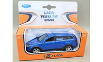 LADA Vesta SW Cross / ЛАДА ’Веста’ ВАЗ (синий) Игрушка Welly М.0899, масштабная модель, scale35