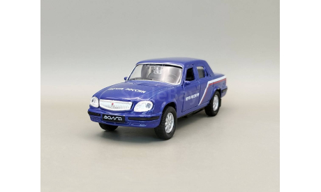 Горький-31105 Почта России (синий) Модель-Игрушка Welly М.0900, масштабная модель, ГАЗ, scale43
