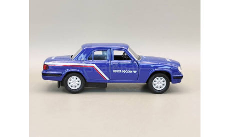 Горький-31105 Почта России (синий) Модель-Игрушка Welly М.0900, масштабная модель, ГАЗ, scale43