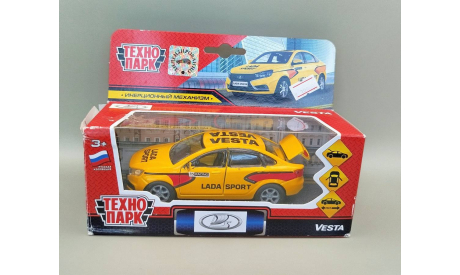 ЛАДА ’Веста’ / LADA Vesta (жёлтый) Игрушка Технопарк М.0908, масштабная модель, ВАЗ, scale32