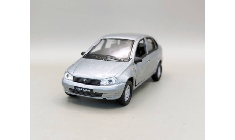 ВАЗ-1118 Lada-Kalina Лада Калина (серебристый) Игрушка Welly М.0922, масштабная модель, scale35