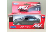 ВАЗ-2172 Lada-Priora Лада Приора (чёрный) Игрушка Welly М.0923, масштабная модель, scale35