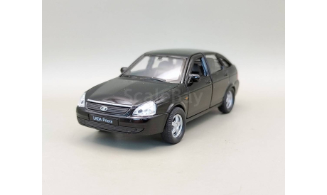 ВАЗ-2172 Lada-Priora Лада Приора (чёрный) Игрушка Welly М.0923, масштабная модель, scale35