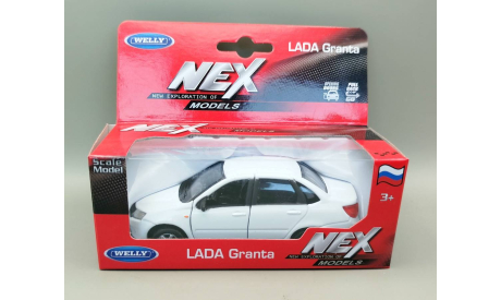 ВАЗ-2190 LADA Granta Лада Гранта (белый) Игрушка Welly М.0924, масштабная модель, scale35