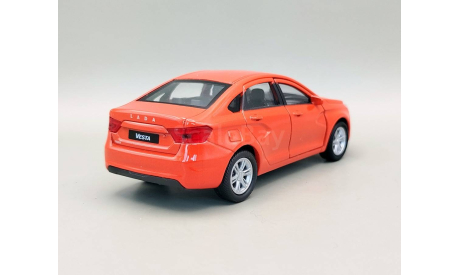 ВАЗ-2180 LADA Vesta Лада Веста (оранжевый) Игрушка Welly М.0925, масштабная модель, scale35