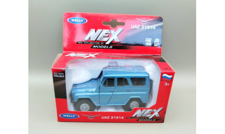 УАЗ-31514 (голубой) Игрушка Welly М.0928, масштабная модель, scale35