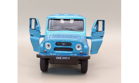 УАЗ-31514 (голубой) Игрушка Welly М.0928, масштабная модель, scale35