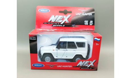 УАЗ‑315195 УАЗ «Хантер» UAZ Hunter (белый) Игрушка Welly М.0931, масштабная модель, scale35