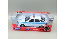 ВАЗ-2172 Lada-Priora Лада Приора полиция ДПС (белый) Игрушка Welly М.0930, масштабная модель, scale35