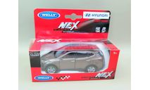 Hyundai Santa Fe (коричневый) Игрушка Welly М.0932, масштабная модель, scale35